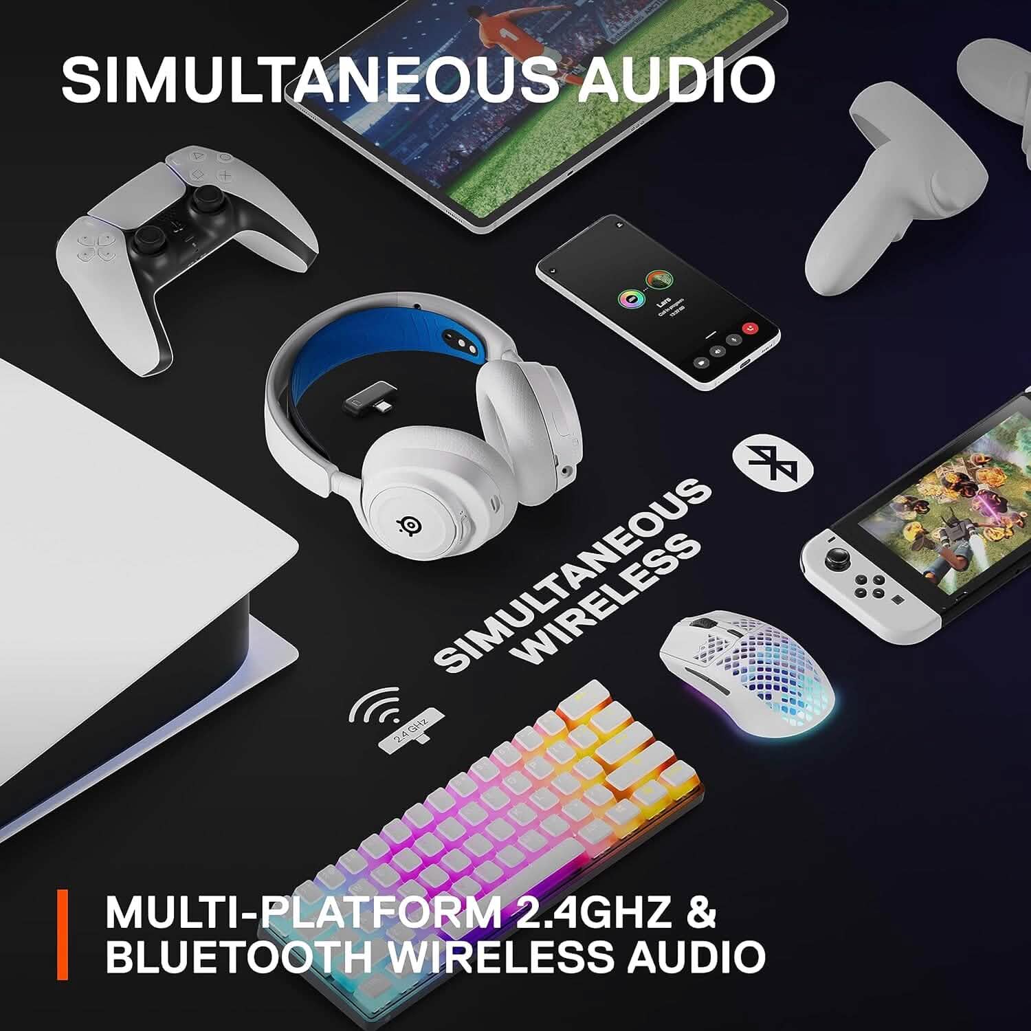 SteelSeries Arctis Nova 7P Wireless Multi-System Gaming & Mobile Headset Headphones - DailySale