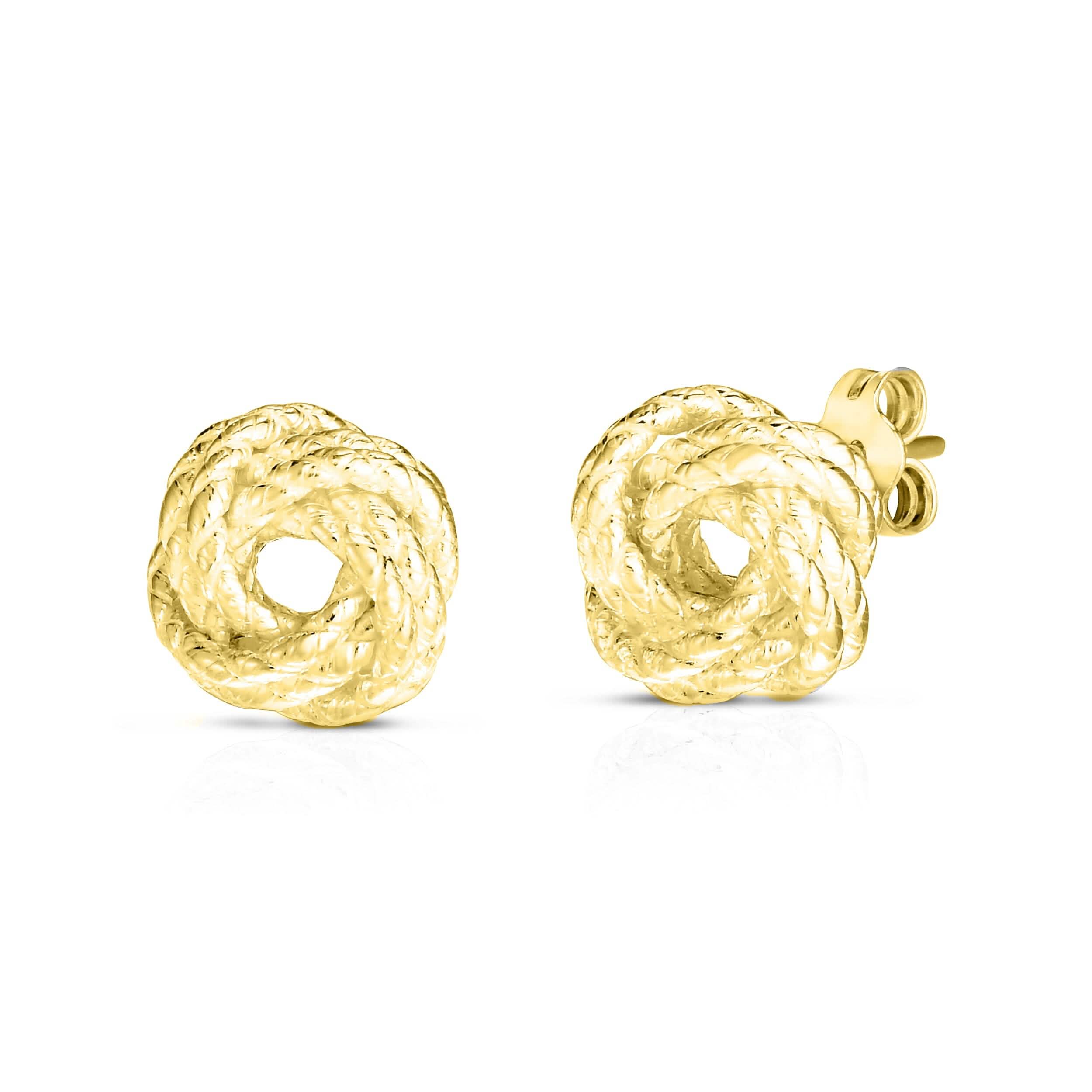 Sterling Silver Love Knot Earring Earrings Gold - DailySale