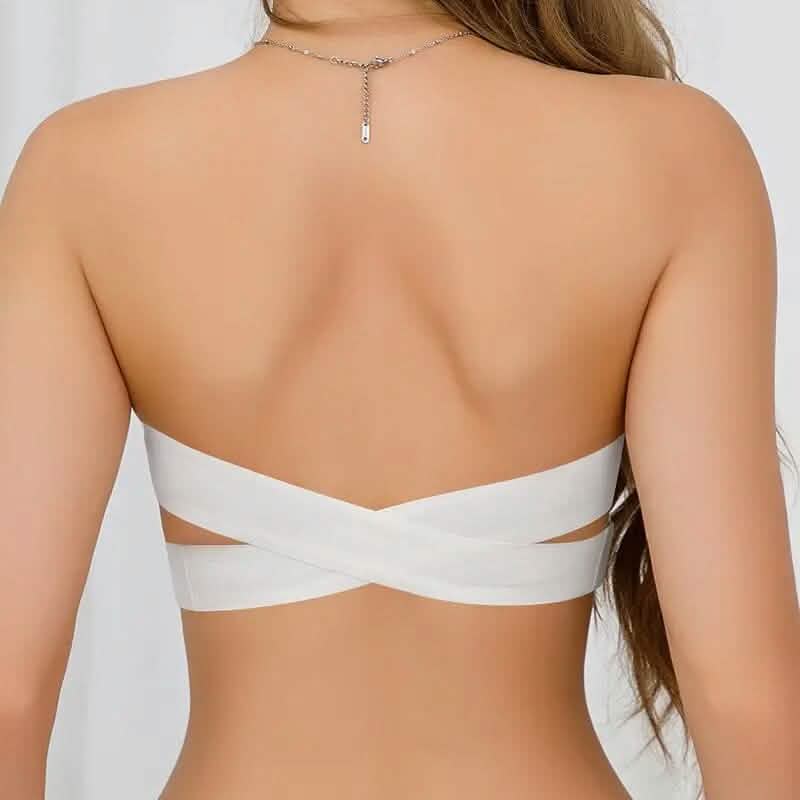 Strapless Nylon Knit Fabric Bandeau Bralette with Side Closure Women's Swimwear & Lingerie - DailySale