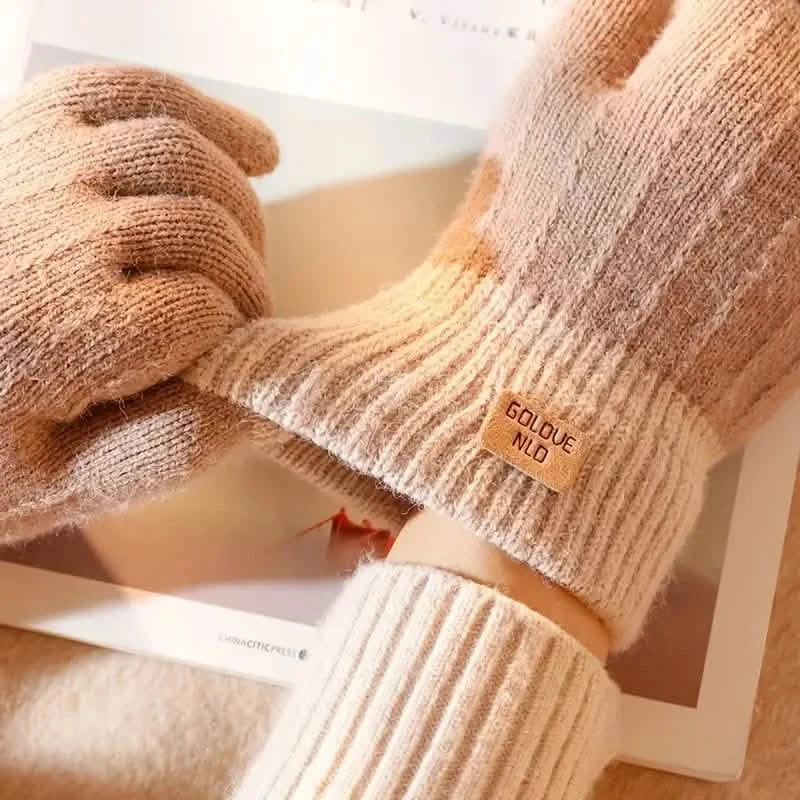 Stretch Knit Wool Full Finger Mittens Sports & Outdoors - DailySale