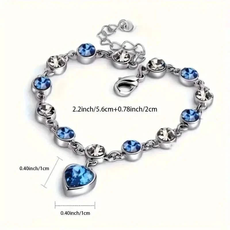 Stunning Heart Of Ocean Rhinestone Bracelet For Girls Bracelets - DailySale