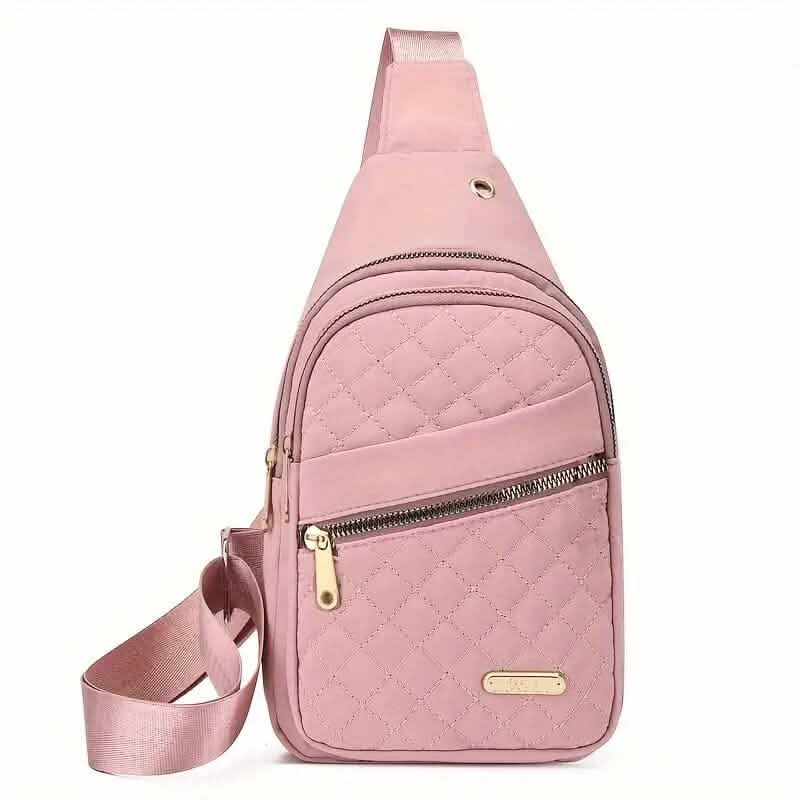 Stylish Chic Quilted Crossbody Chest Bag Bags & Travel Pink - DailySale