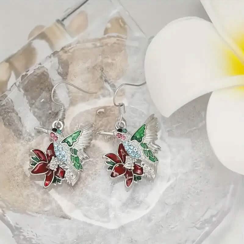 Stylish Hummingbird and Saffron Earrings Earrings - DailySale