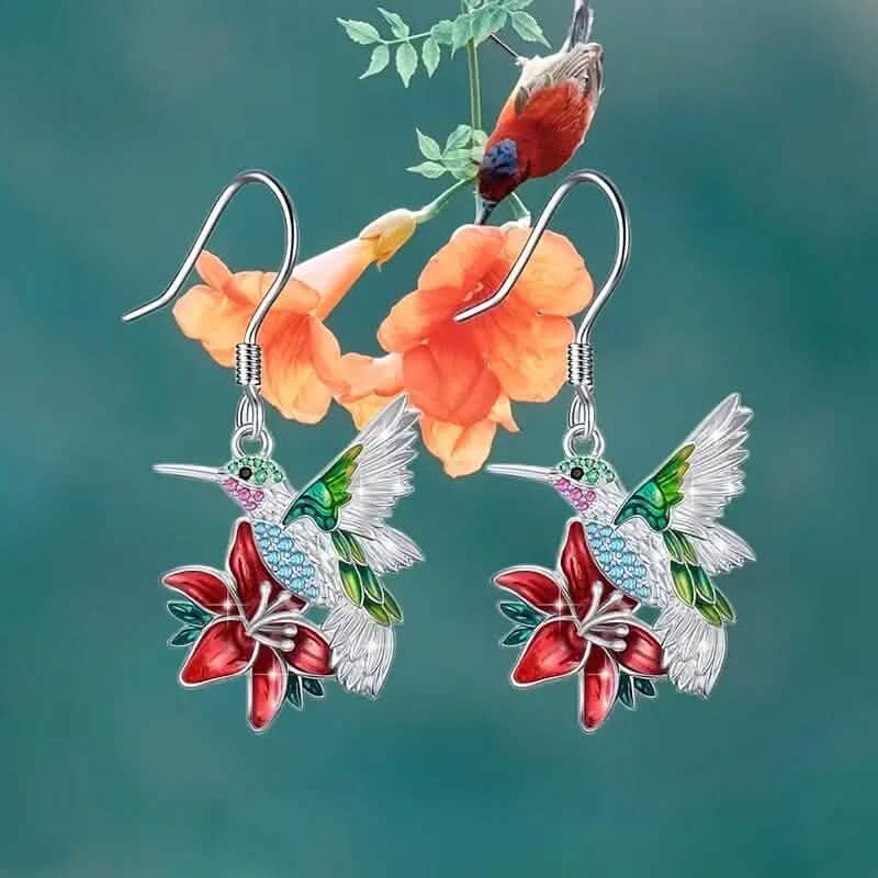 Stylish Hummingbird and Saffron Earrings Earrings - DailySale