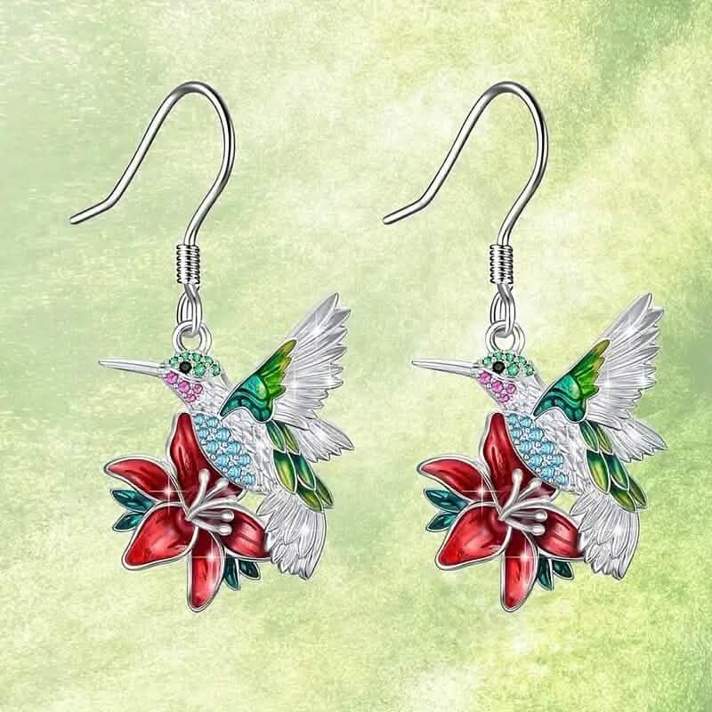 Stylish Hummingbird and Saffron Earrings Earrings - DailySale