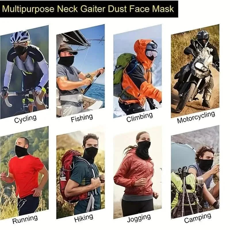 Summer Face Cover Scarf, Moisture Wicking Breathable Stretch Face Neck Gaiter Mask Sports & Outdoors - DailySale