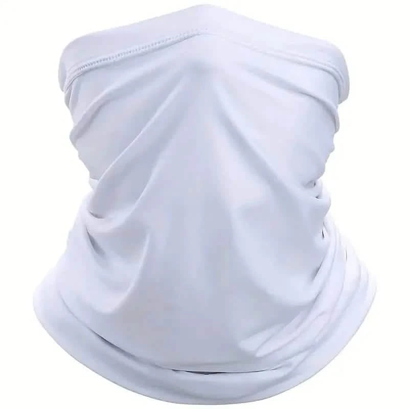 Summer Face Cover Scarf, Moisture Wicking Breathable Stretch Face Neck Gaiter Mask Sports & Outdoors White 2-Pack - DailySale