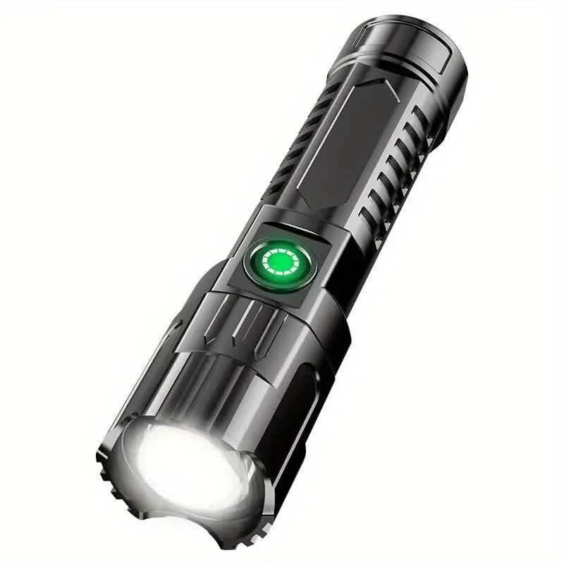 Super Bright Flashlight, USB Rechargeable Telescopic Zoom Wide Beam Sports & Outdoors - DailySale