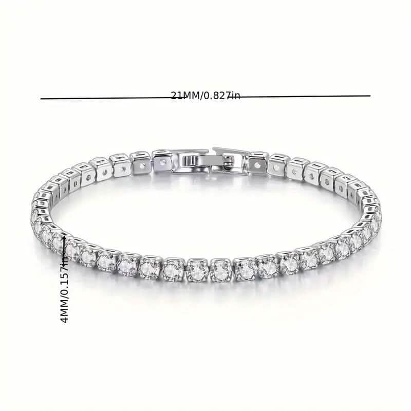 Tennis Single Row Synthetic Zircon Bracelet Bracelets - DailySale