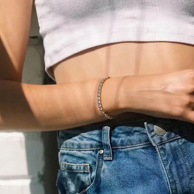 Tennis Single Row Synthetic Zircon Bracelet Bracelets - DailySale