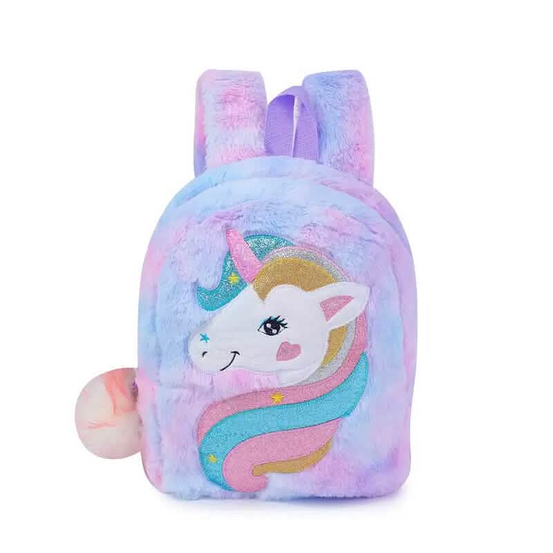 Tie-Dye Fabric Unicorn Shoulder Bag for Girls Handbags & Wallets Purple - DailySale