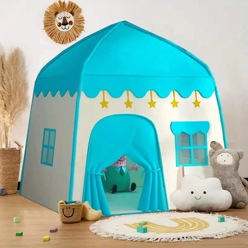 Toy Play Tent for Girls with Star Lights and Balloons Toys & Games Blue - DailySale