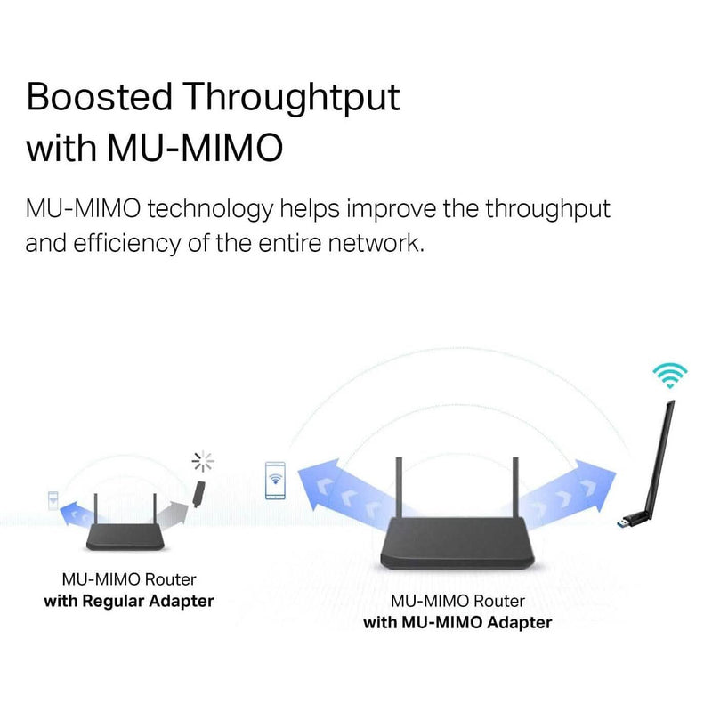 TP-Link USB WiFi Adapter for Desktop PC with 2.4GHz/5GHz High Gain Antenna (Refurbished) Computer Accessories - DailySale