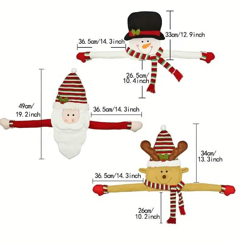 Traditional Wool Festive Christmas Tree Top Star and Snowman Decoration Holiday Decor & Apparel - DailySale