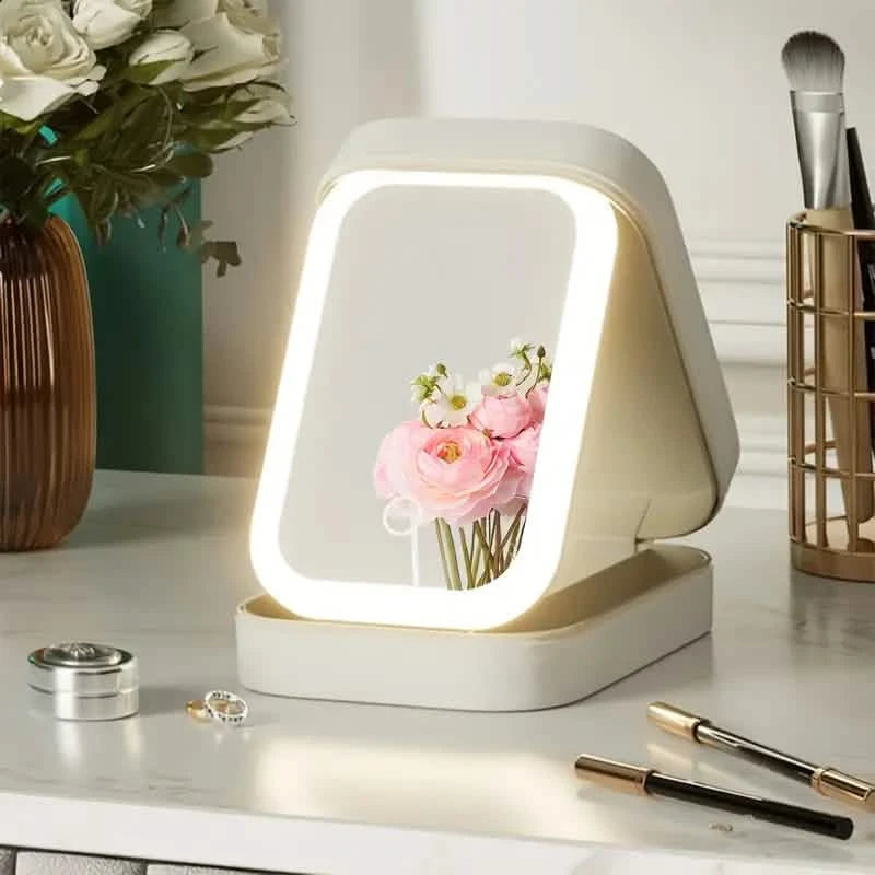 Travel Compact Touch Screen Tabletop Cosmetic Makeup Mirror with LED and 1200mAh Beauty & Personal Care - DailySale