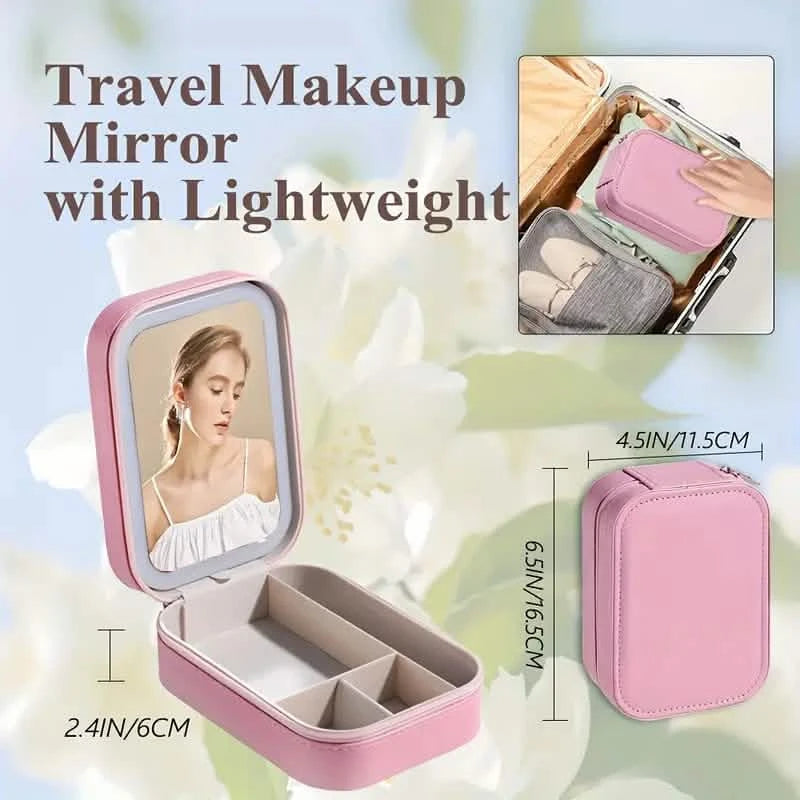 Travel Compact Touch Screen Tabletop Cosmetic Makeup Mirror with LED and 1200mAh Beauty & Personal Care - DailySale
