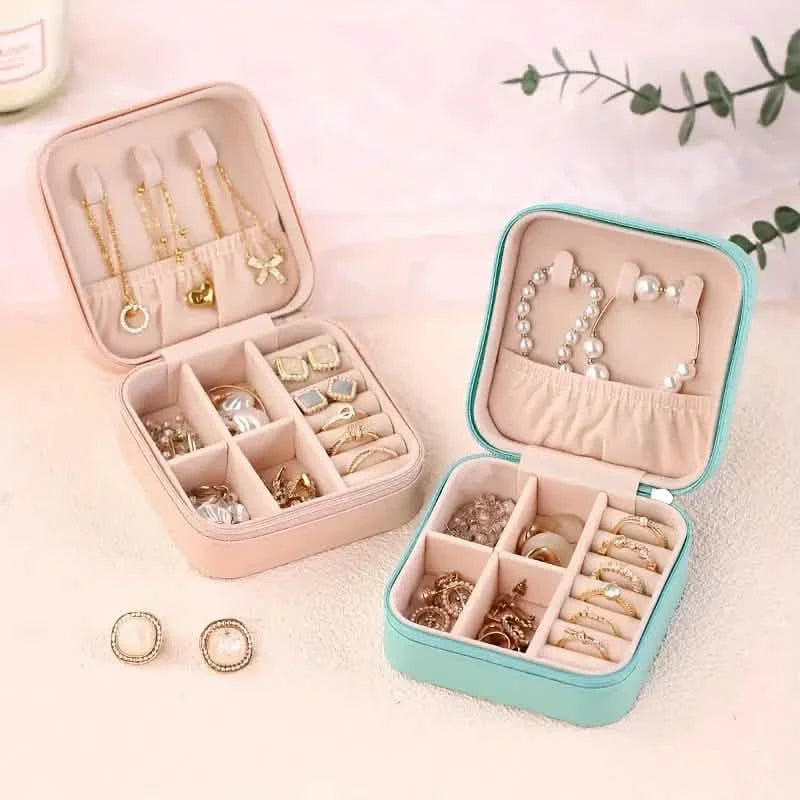 Travel-Friendly Jewelry Organizer - PU Leather Compact Jewelry Box Bags & Travel - DailySale