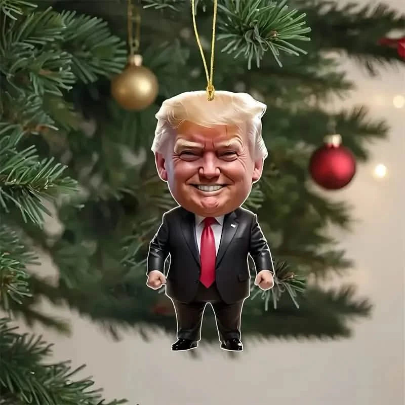 Trump Acrylic Hanging Pendant - 2D Flat Art Decoration Holiday Decor & Apparel C - DailySale