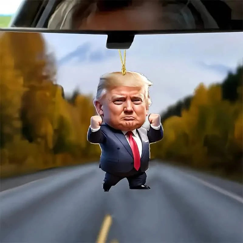 Trump Acrylic Hanging Pendant - 2D Flat Art Decoration Holiday Decor & Apparel D - DailySale