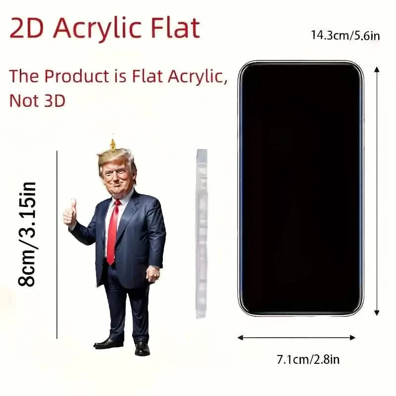 Trump Acrylic Hanging Pendant - 2D Flat Art Decoration Holiday Decor & Apparel - DailySale