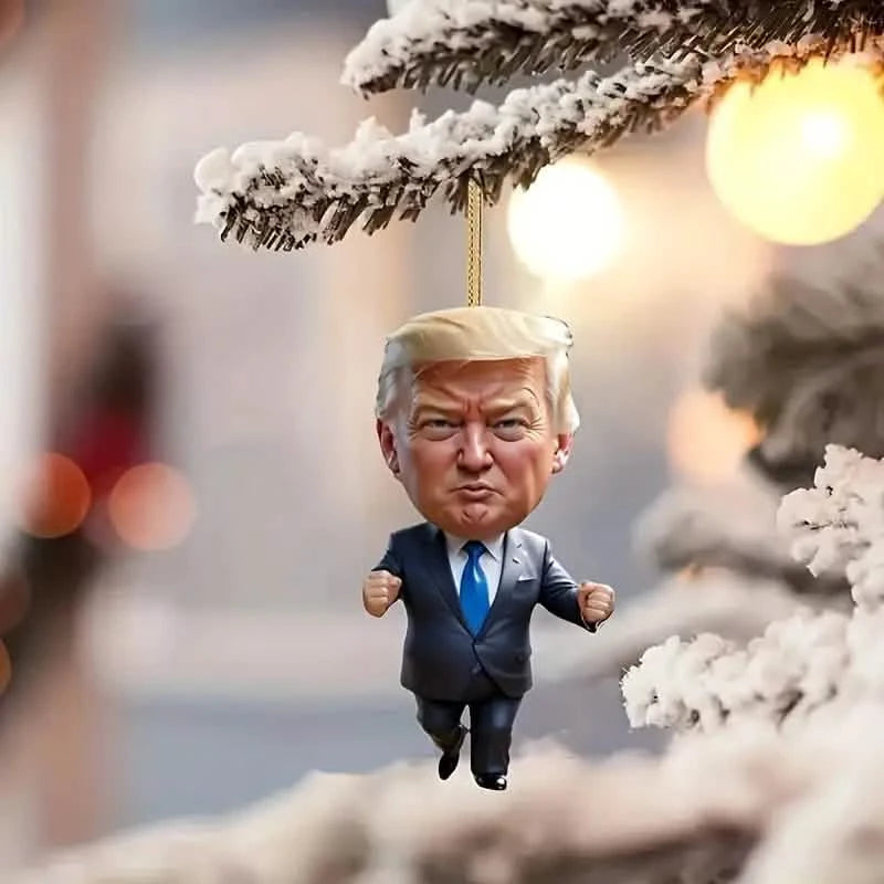 Trump Acrylic Hanging Pendant - 2D Flat Art Decoration Holiday Decor & Apparel E - DailySale