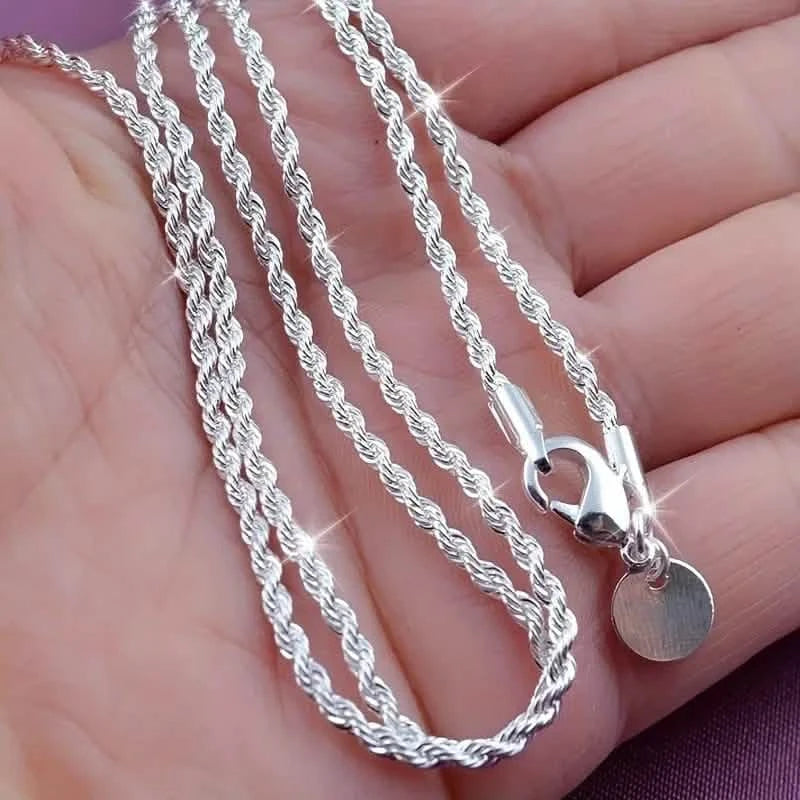 Twist Rope Chain Necklace Women's Jewelry Accessory Necklaces 16" - DailySale