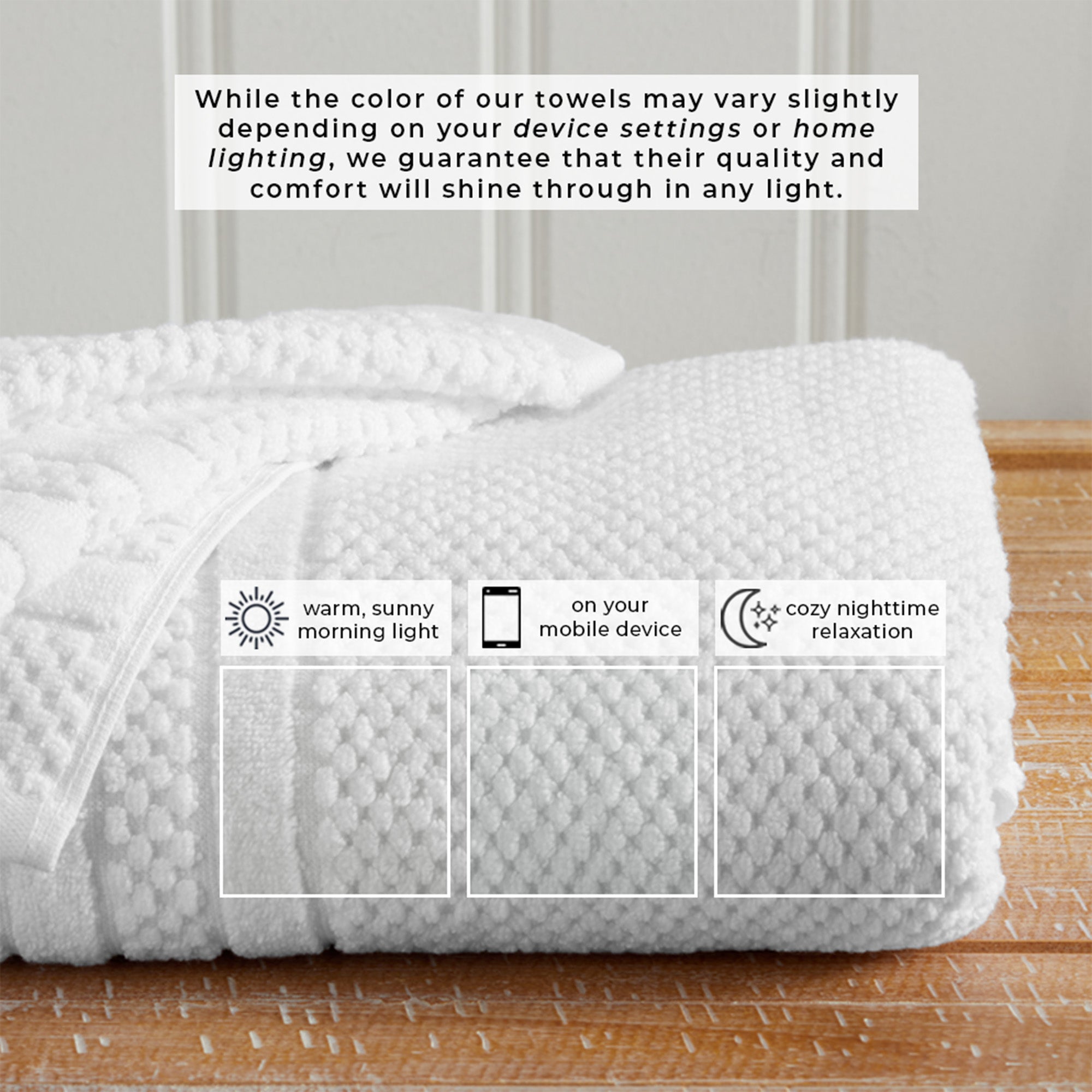 100% Cotton Checkered Jacquard Bath Towel Set - Giuliana Collection