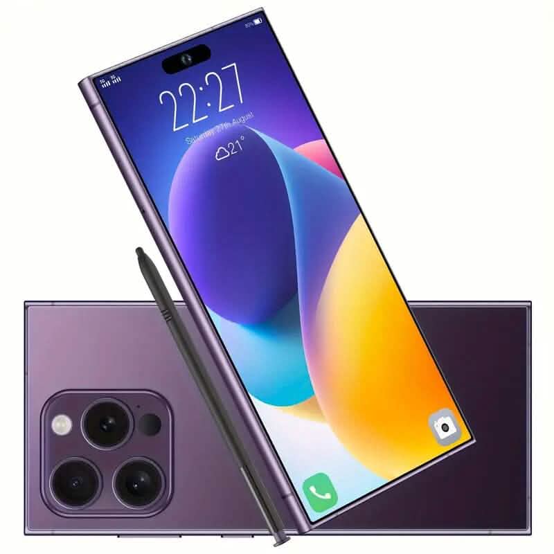 Ultra Unlocked Smartphone 8GB 256GB Dual SIM 5G Cell Phones Purple - DailySale