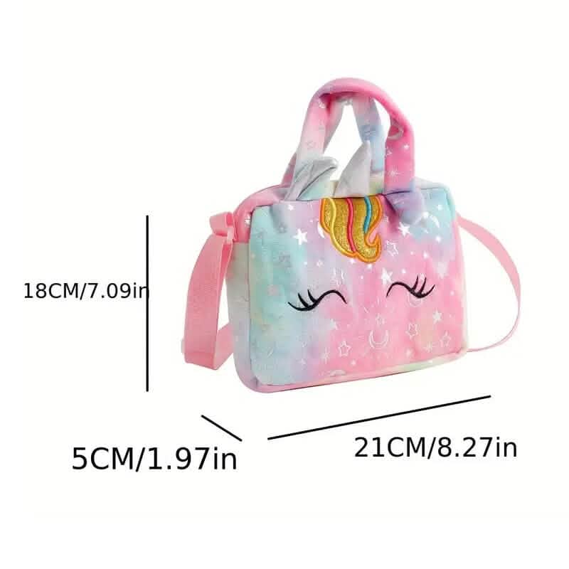 Unicorn Corduroy Shoulder Bag for Girls Handbags & Wallets - DailySale