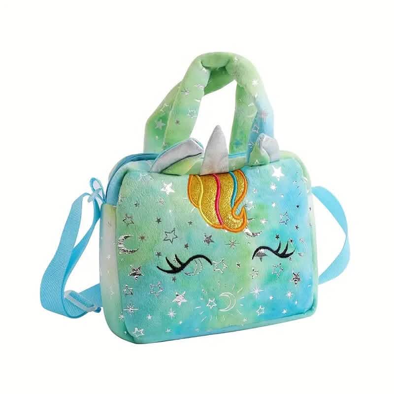 Unicorn Corduroy Shoulder Bag for Girls Handbags & Wallets Green - DailySale