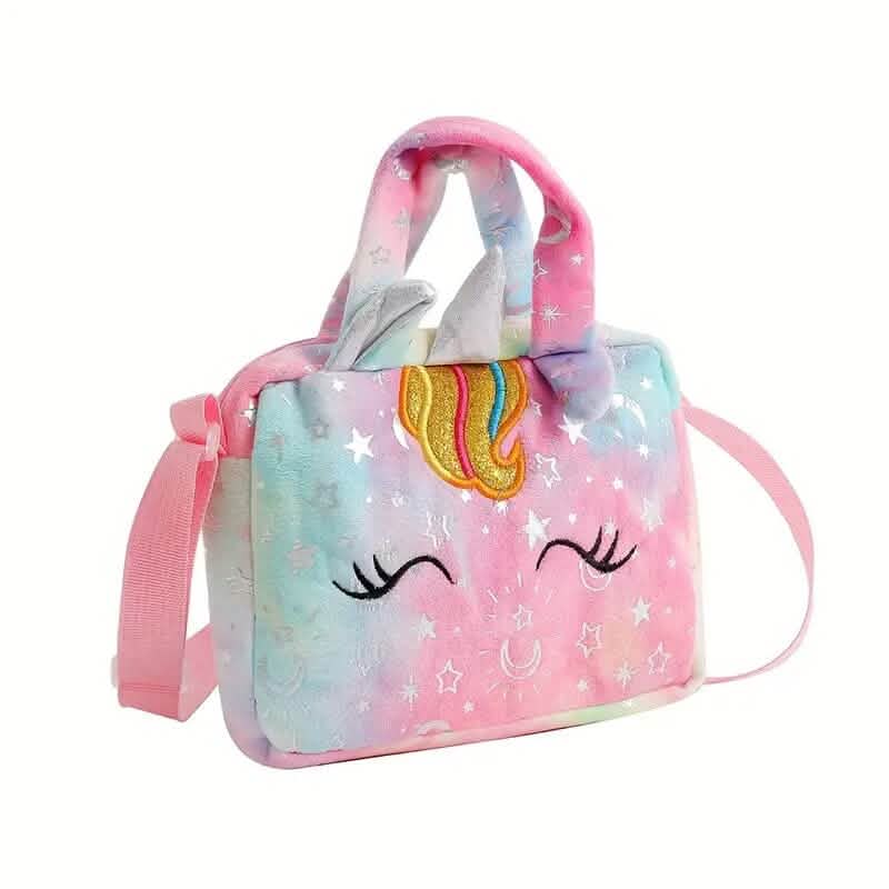 Unicorn Corduroy Shoulder Bag for Girls Handbags & Wallets Pink - DailySale