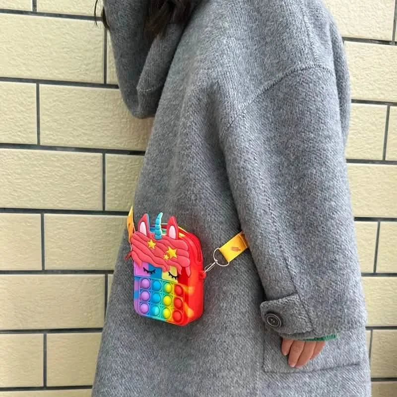 Unicorn Crossbody Bag with Pop Fidget Buttons Handbags & Wallets - DailySale