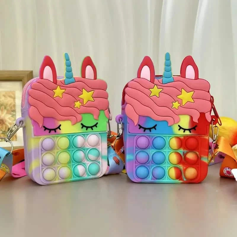 Unicorn Crossbody Bag with Pop Fidget Buttons Handbags & Wallets - DailySale