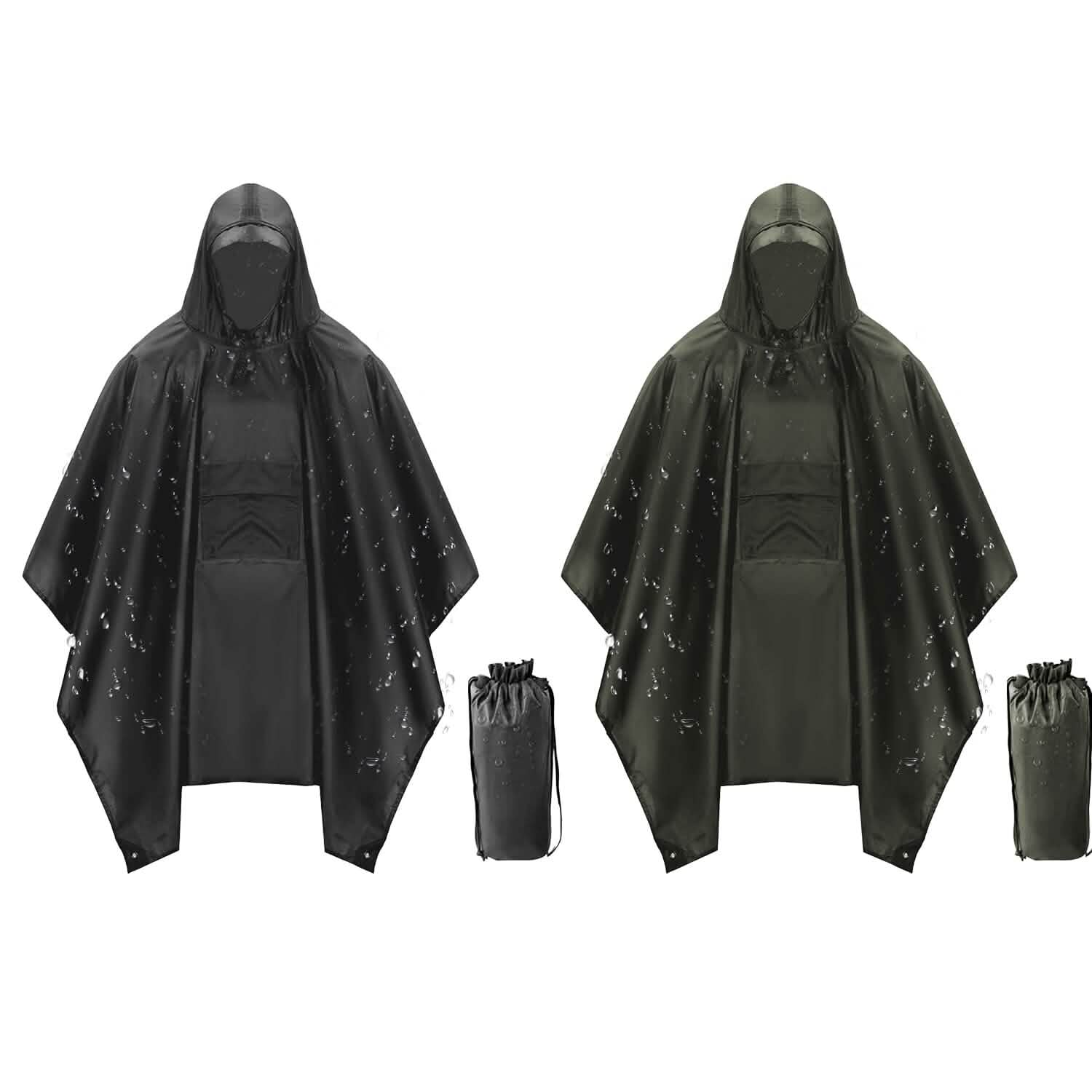 Unisex Hooded Rain Poncho with Pocket Sports & Outdoors - DailySale