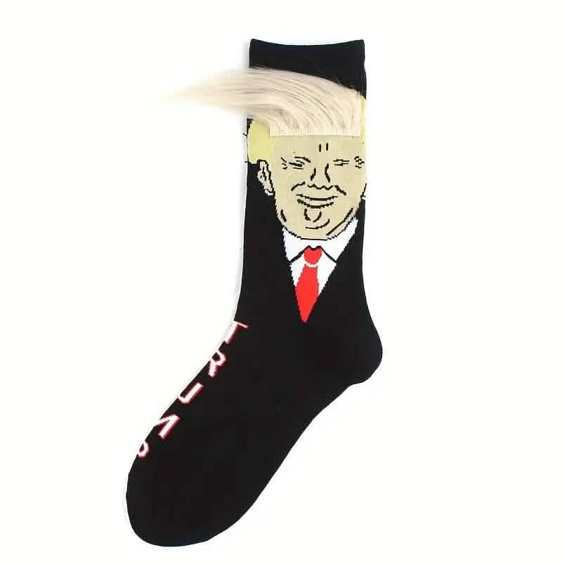 Unisex Novelty Trump Socks Men's Socks Black - DailySale
