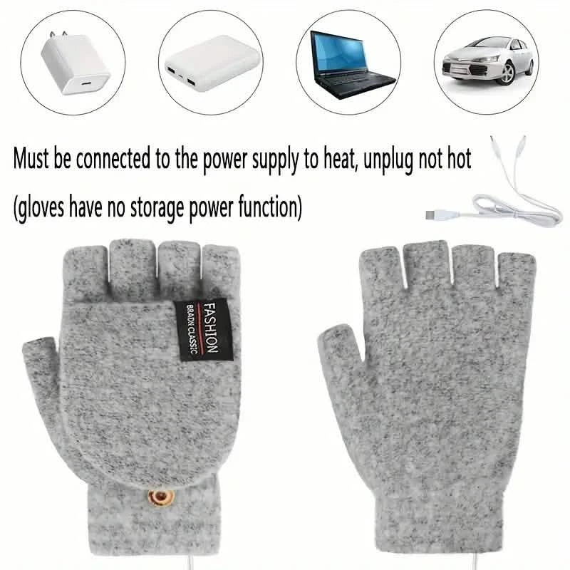 USB Electric Heating Adjustable Temperature Gloves Sports & Outdoors - DailySale