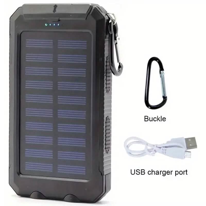 USB Portable Charger 10000mAh Solar Power Bank for Cell Phone and Laptops Mobile Accessories - DailySale