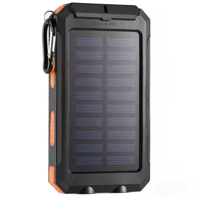 USB Portable Charger 10000mAh Solar Power Bank for Cell Phone and Laptops Mobile Accessories Orange - DailySale