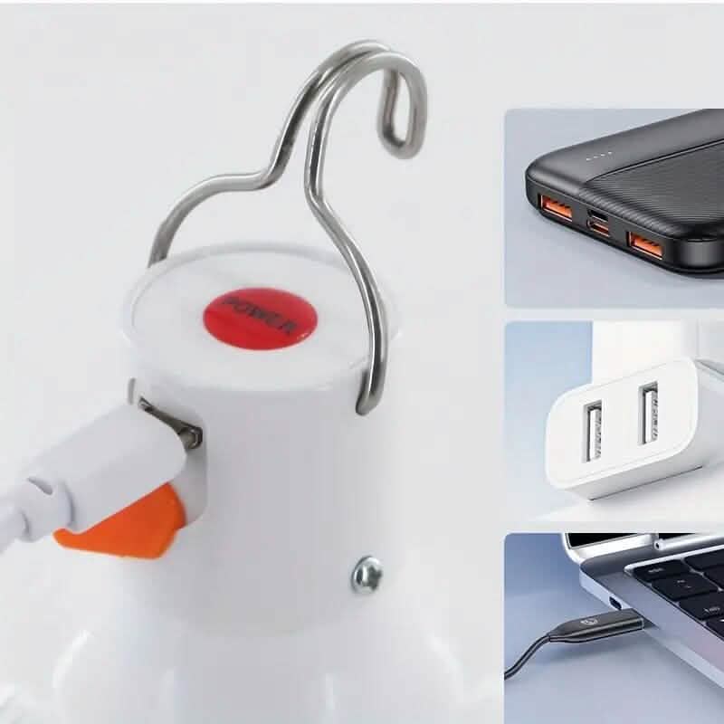 USB Rechargeable Outdoor Bulb Light Outdoor Lighting - DailySale