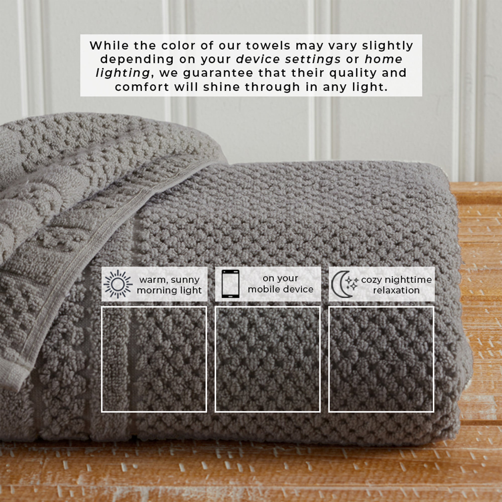 100% Cotton Checkered Jacquard Bath Towel Set - Giuliana Collection