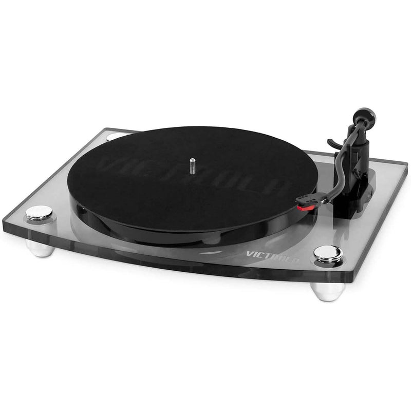 Victrola Modern Acrylic 2-Speed Bluetooth Turntable with 40-Watt Wireless Speakers (Refurbished) Audio Accessories - DailySale