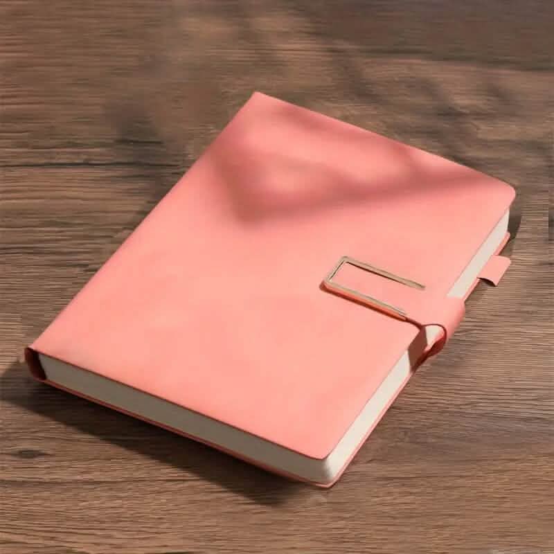 Vintage A5 Leatherbound Notebook with Personalized Soft Cover and Bookmark Arts & Crafts Pink - DailySale