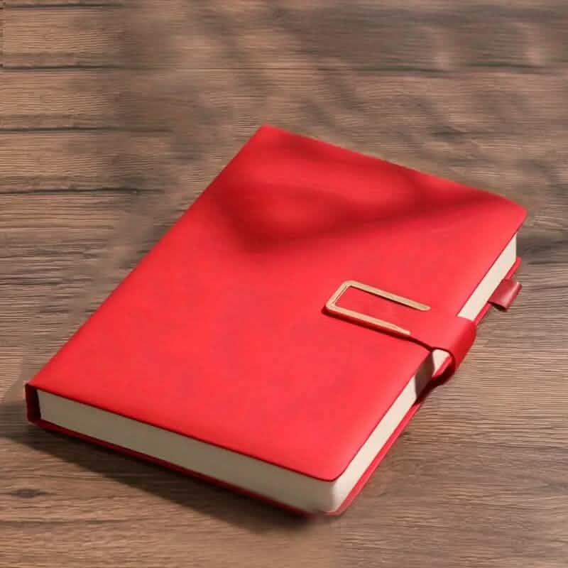 Vintage A5 Leatherbound Notebook with Personalized Soft Cover and Bookmark Arts & Crafts Red - DailySale