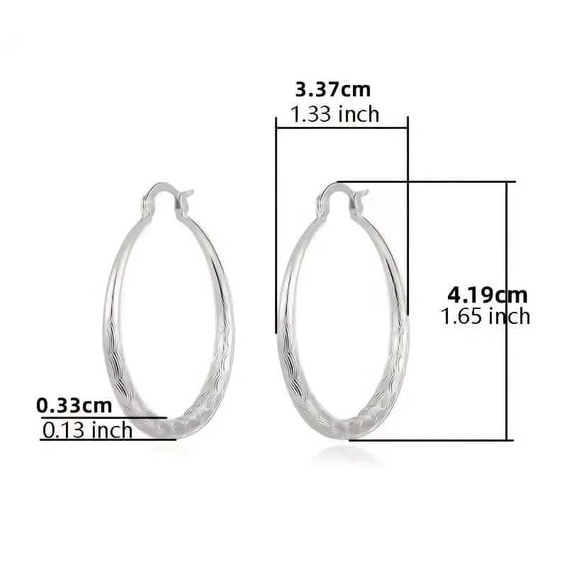 Vintage Pattern Large Hoop Earrings Earrings - DailySale