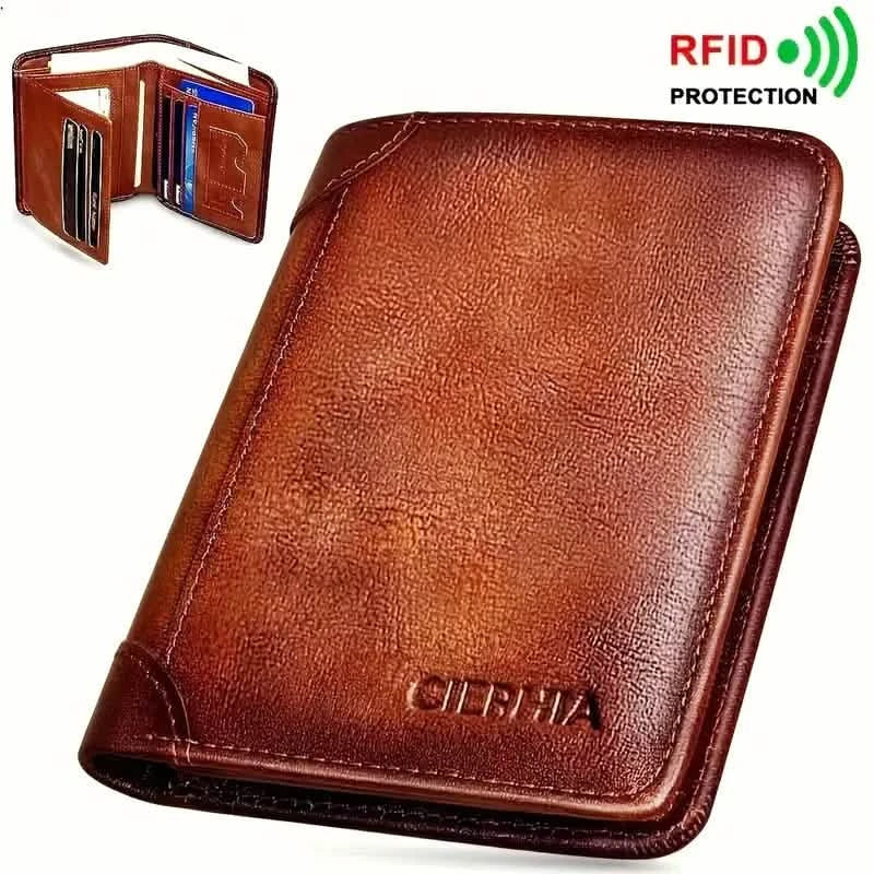 Vintage Style Men's RFID Blocking Wallet Large Capacity with Multiple Card Slots Men's Shoes & Accessories - DailySale