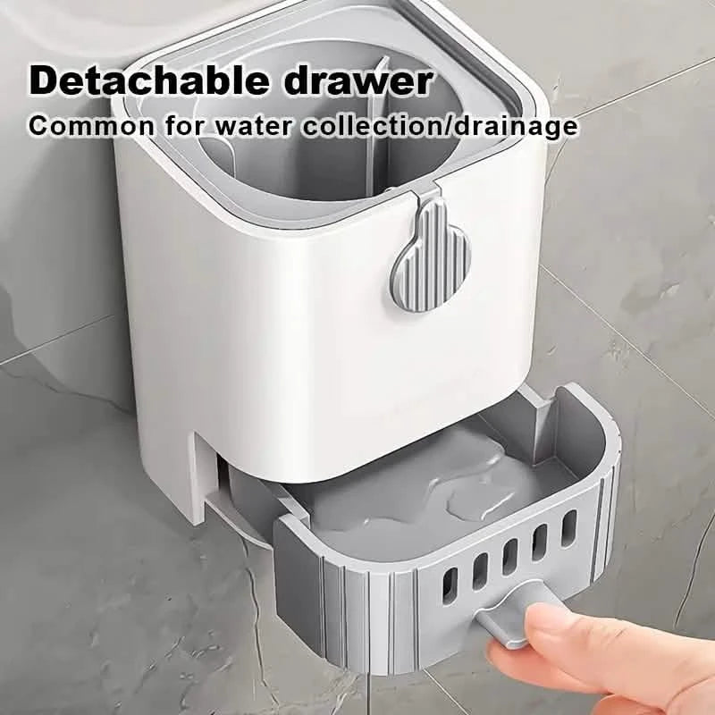 Wall Mounted Long Handle Toilet Cleaning Brush With Holder Bath - DailySale