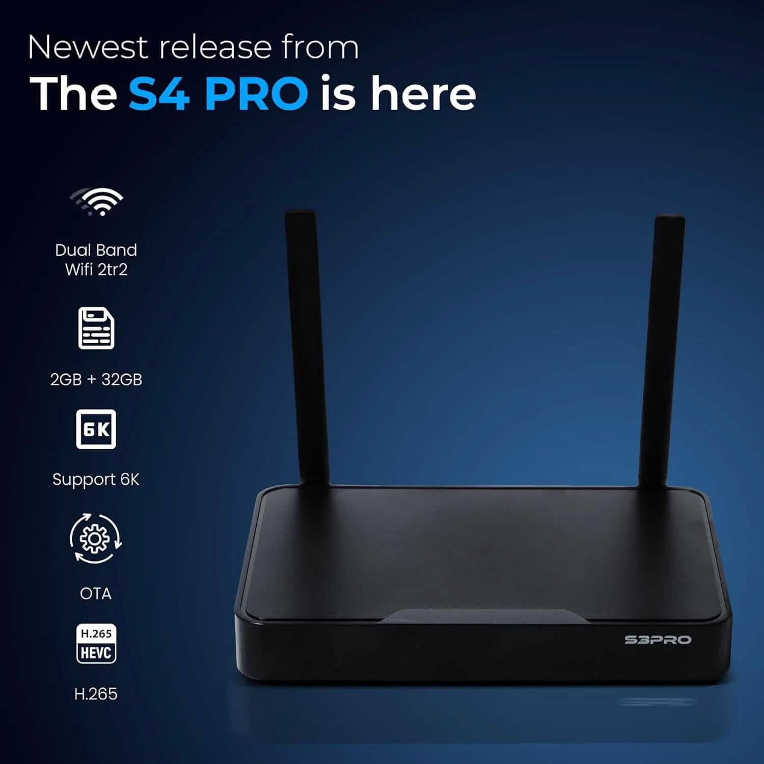 WALLECOM 2023 Latest S4 PRO Smart TV Box TV & Video - DailySale