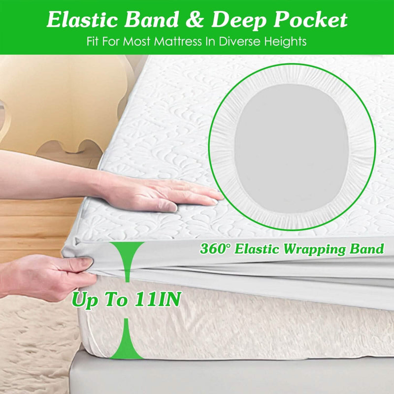 Waterproof Breathable Soft Cotton Mattress Protector Bedding - DailySale