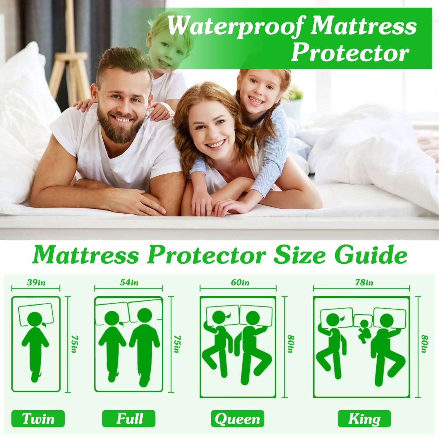 Waterproof Breathable Soft Cotton Mattress Protector Bedding - DailySale