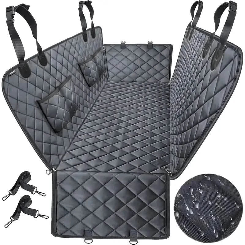 Waterproof Heavy-Duty Quilted Dog Seat Cover Hammock for Cars, Trucks, SUVs Automotive - DailySale